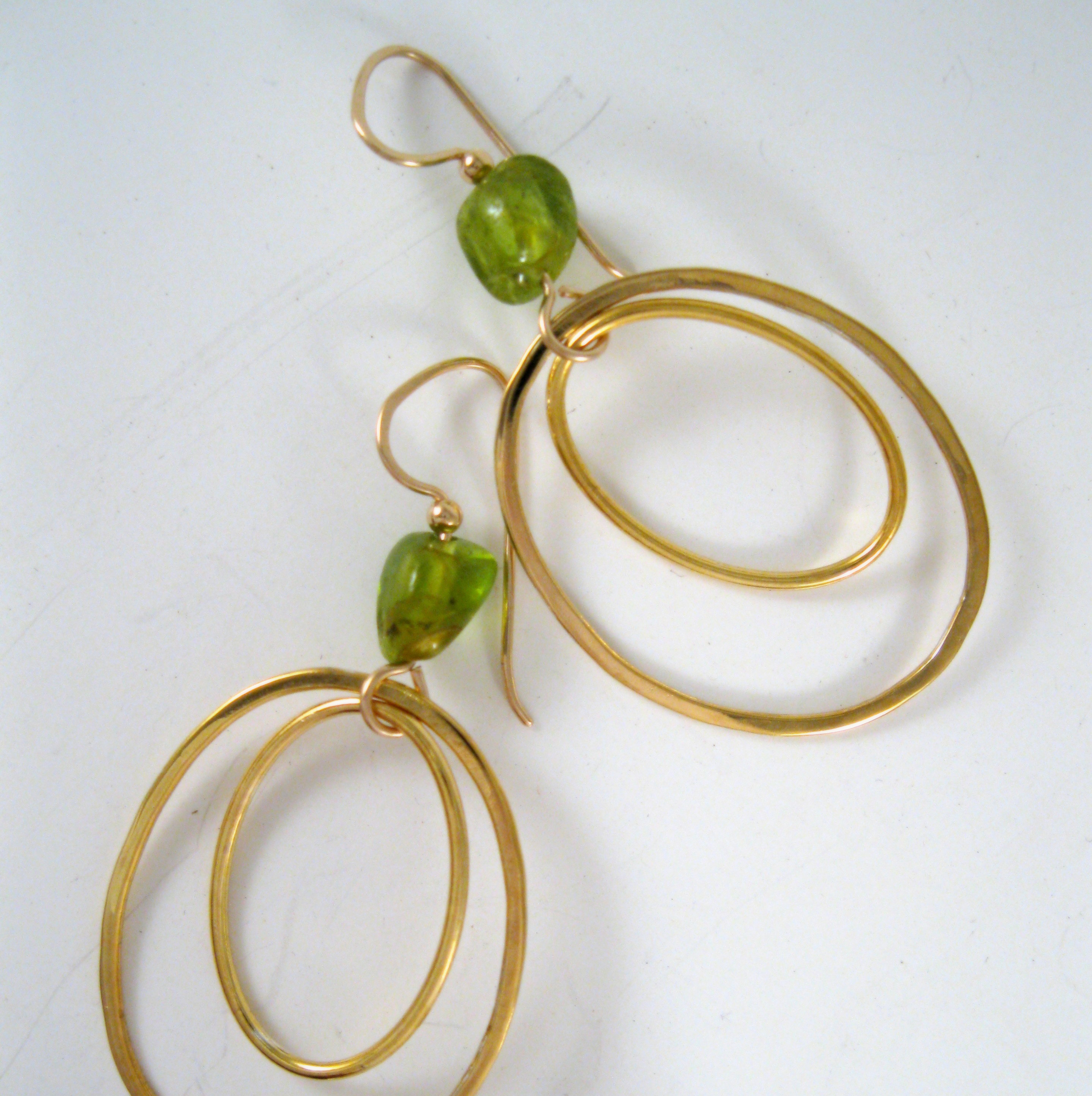 14k & peridot earrings